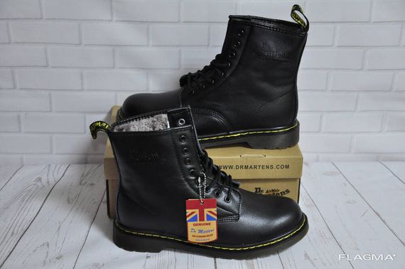 Ботинки с мехом Dr.Martens 1460 (Black) Размер 41 42 43 44 45