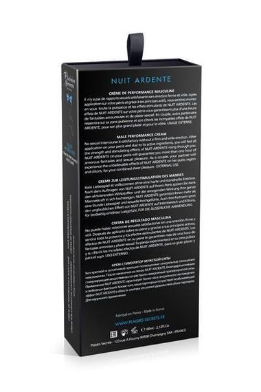 Возбуждающий крем для пениса Plaisirs Secrets Nuit Ardente (60 мл), можно для клитора | Зображення 2