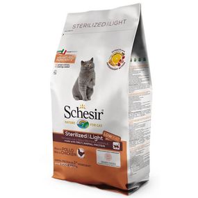 Корм Schesir Cat Sterilized & Light сухой монопротеиновый для кастрированных котов или котов склонных к полноте 10 кг