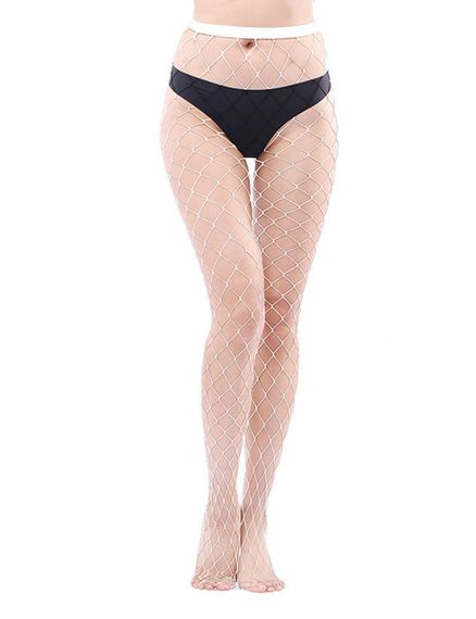 Колготки у велику сіточку Star Night Fence Net Pantyhose білі XS-M sexstyle