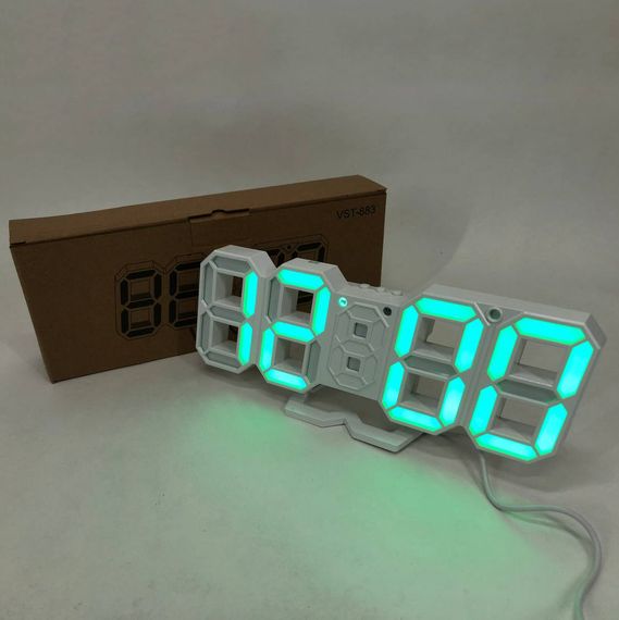 Годинник електронний настільний LY-1089 LED, Настільний електронний годинник з великими цифрами, DJ-305 Лід годинник | Зображення 3