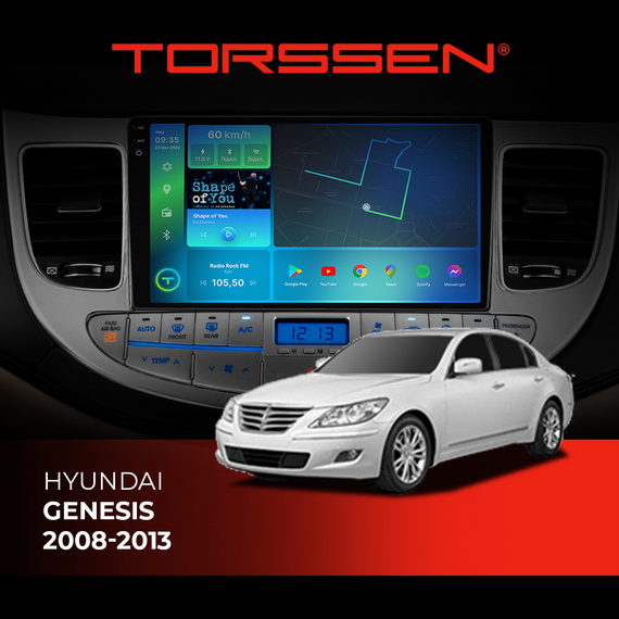 Штатна магнітола Torssen 2K Hyundai Genesis 2008-2013 F98256 4G Carplay DSP