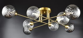 Люстра стельова на 8 лампочок 26818 Латунь 20х90х90 см.