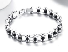 Мужской браслет Primo Biker 205 - Black&Silver