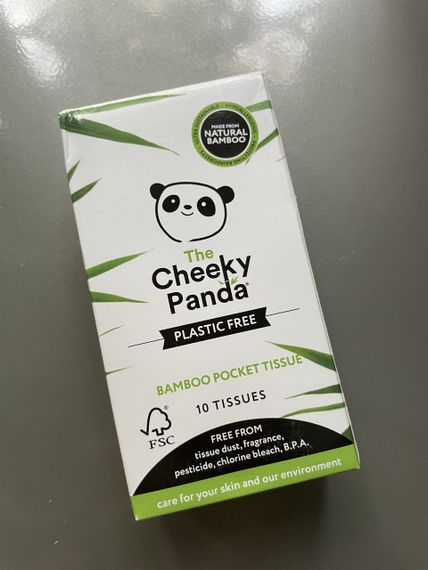 Cheeky panda повністю без пластику бамбукові серветки кишенькові