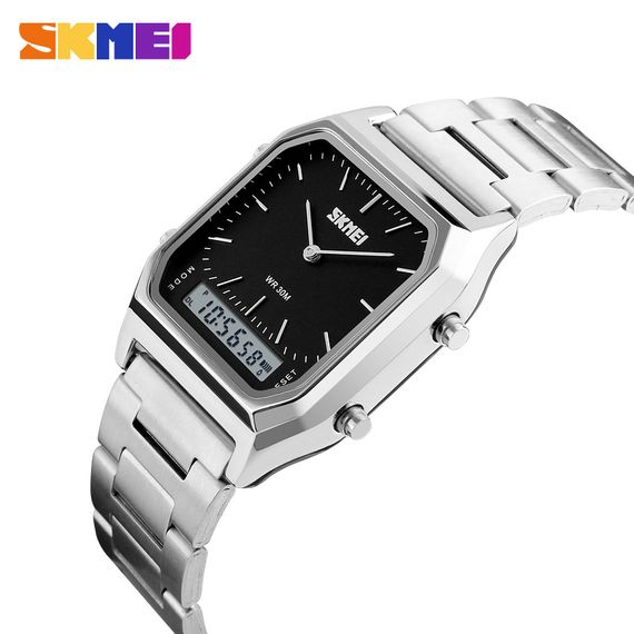 Наручний годинник Skmei 1220SIBK Silver-Black | Зображення 1