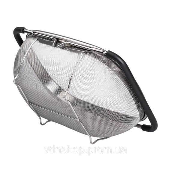 Друшляк сито на раковину для миття овочів та фруктів 29х19х10 см з нержавіючої сталі HP-19-18-S | Зображення 4