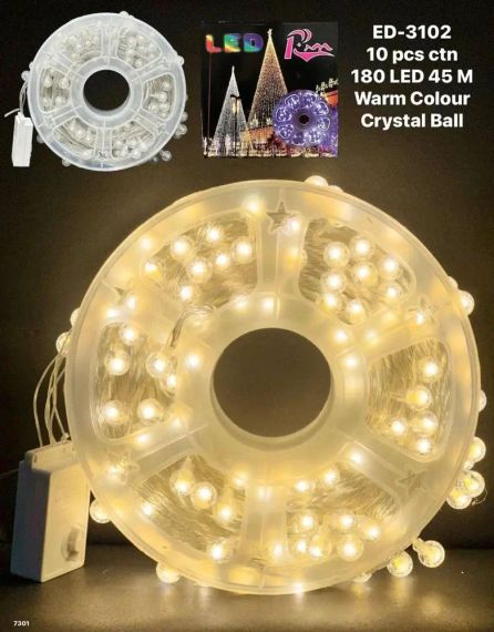 Гірлянда на котушці, від мережі, Buble 50м, 8 режимів, теплий білий/ Світлодіодна гірлянда на ялинку | Зображення 2