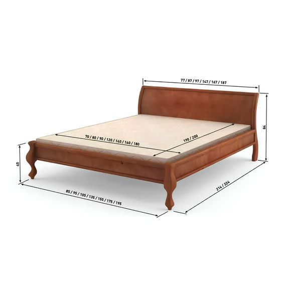 Двоспальне дерев&#039;яне ліжко Mebigrand Палермо Сіро-блакитний (S2010R80B) 160х190 см (MBG-11359) | Зображення 2