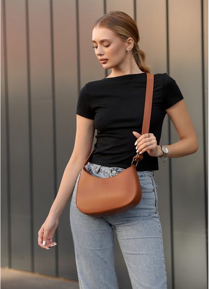 Сумка жіноча Sambag Leoma KOR Коричнева 29 х 7 х 16 см (53090027)