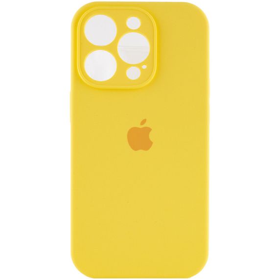 Чехол Silicone Case Full Camera Protective (AA) для Apple iPhone 15 Pro Max (6.7") Желтый / Yellow