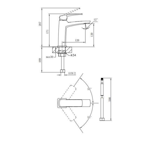 Смеситель для раковины Qtap Tern QTTER2701CRM47584 Chrome | Зображення 1