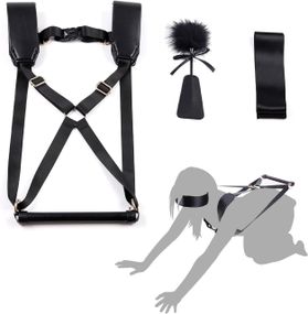 БДСМ набор LOCKINK YEAHWOW Black Doggy Style Saddle set Sex Aura