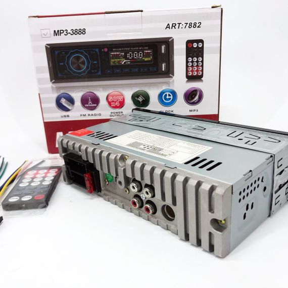 Автомагнітола MP3 3888 ISO 1DIN FM тюнер 4х50W сенсорний дисплей чорний, Bluetooth bluetooth магнітола | Зображення 8