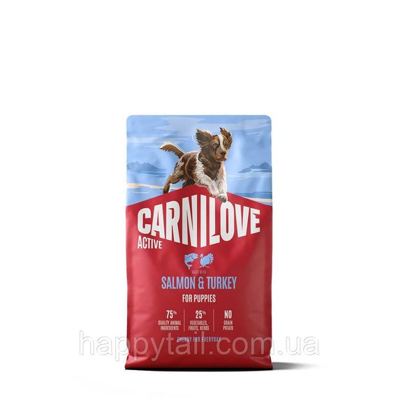 Беззерновой сухой корм Carnilove Puppy для щенков всех пород лосось и индейка 4 кг (арт. 173698)