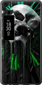 Чехол на Meizu Pro 7 Череп-часы "4100u-1044-17620"