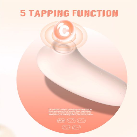 Стимулятор с пульсацией для клитора Chisa Kissen Rosebud персиковый sexstyle | Зображення 4