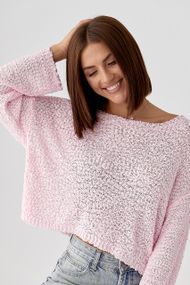 Кофта-павутинка із букле - рожевий цвет, ONE SIZE (є розміри)