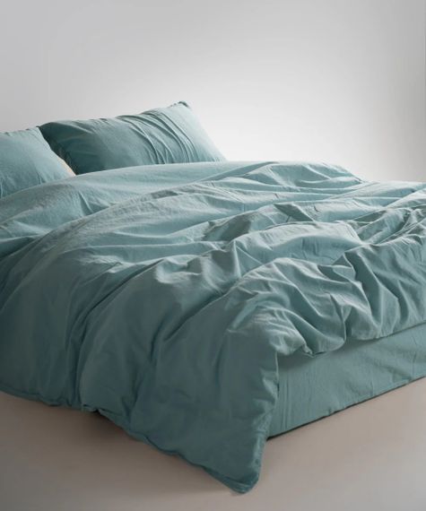 Постельное белье Limasso Stonewashed Ranforce 200 х 220 см Mineral Blue | Зображення 2