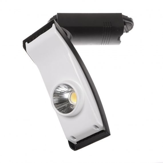Светильник трековый поворотный LED 403/20W NW COB WH/BK