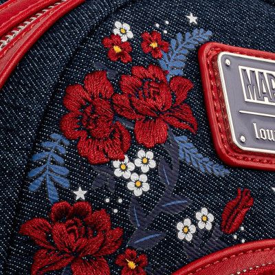 Рюкзак школьный Loungefly LF Marvel Captain America 80th Anniversary Floral Shield Mini (MVBK0165) | Зображення 2