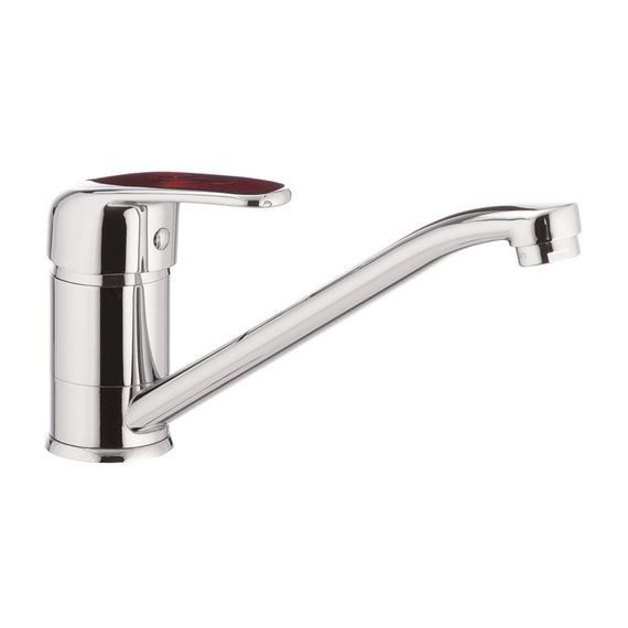 Змішувач для кухні CRON MAGIC 004 червона ручка (CR0148)