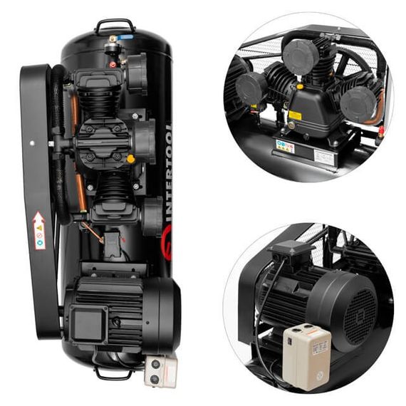 Компресор STORM, 200 л, 10 aтм, 1050 л/хв INTERTOOL PT-0040 | Зображення 5