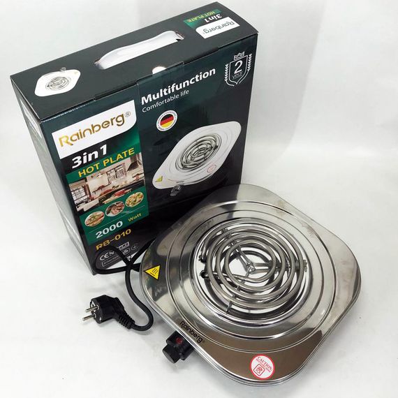 Плита побутова переносна Rainberg, Настільна електроплита, Кухонна електрична плита CN-49 | Зображення 8