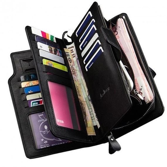 Мужской кошелек Baellerry Business S1063, портмоне клатч экокожа. FA-618 Цвет: черный | Зображення 4