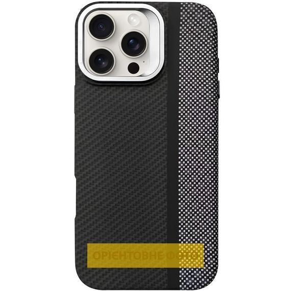 TPU чохол Pixel Craft with MagSafe для Apple iPhone 16 (6.1") Carbon Line
