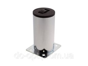 Ніжка DZ 13/100 G2 Хром H-100 мм D-50 мм з роликом ДС СтандартЛайн