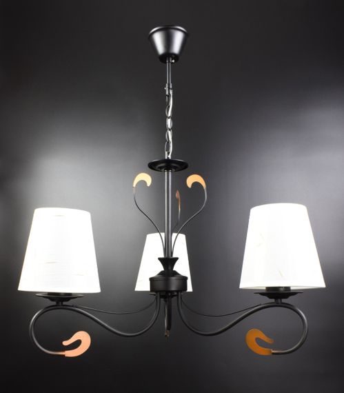 Люстра підвісна на 3 лампочки 25994 Чорний 50-70х56х56 см.