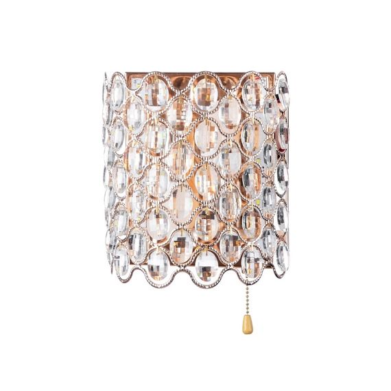 Бра настенное накладное LED хрустальное с выключателем BCL-484W/2*E14+16*0.5W | Зображення 2