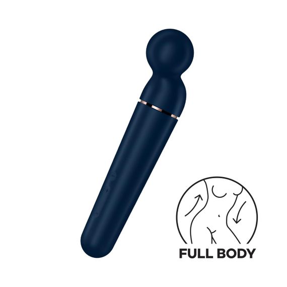 Вібромасажер Satisfyer Planet Wand-er Blue/Rosegold, дуже потужний, бездротовий Sex Aura