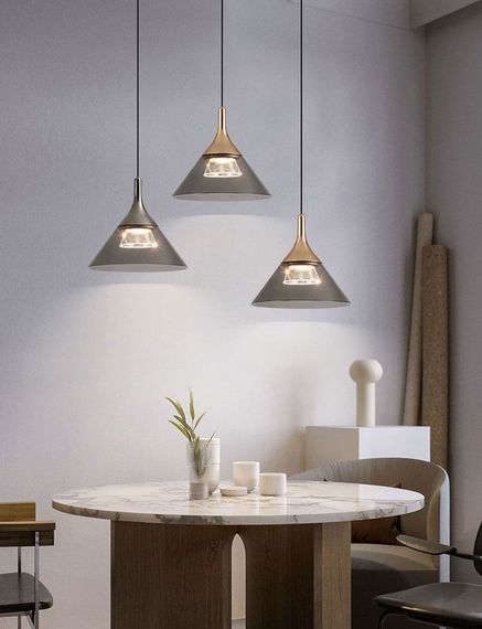 Люстра світлодіодна підвісна LED світильник для квартири на стелю лед 27139 Золото 25-180х20х20 см. | Зображення 6