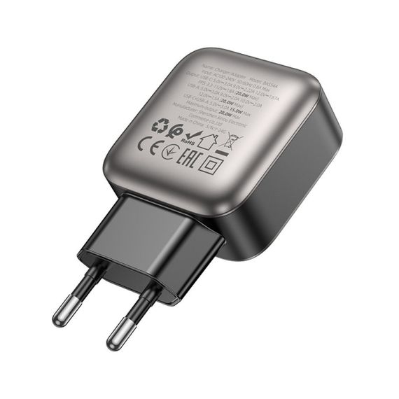 МЗП Borofone BAS54A Absolute PD20W+QC3.0 (1USB-A/1C) Black | Зображення 1