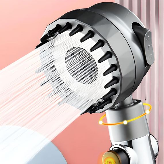 Душова лійка масажна, 3 режими / Насадка для душу / Насадка лійка із силіконовими масажними шипами | Зображення 1