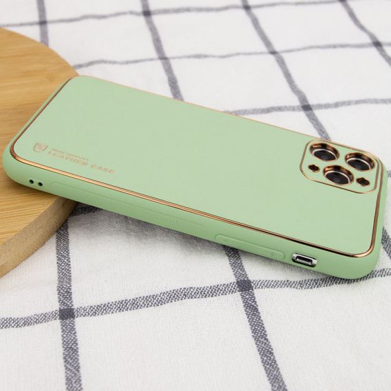 Кожаный чехол Xshield для Apple iPhone 12 Pro Max (6.7") Зеленый / Pistachio | Зображення 2