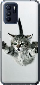 Чехол на Oppo Reno6 Z Летящий котёнок "2322u-2477-17620"