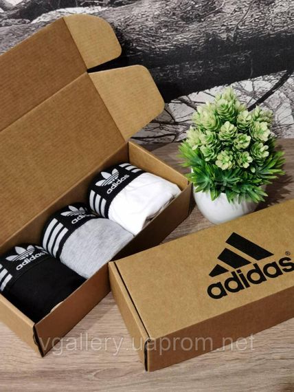 Чорні труси Адідас - 5 шт в коробці, чорні чоловічі труси Adidas, набор чорних трусов в коробці | Зображення 8