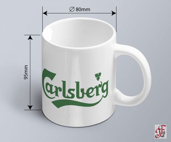 Чашка  з принтом логотипу Carlsberg | Зображення 1