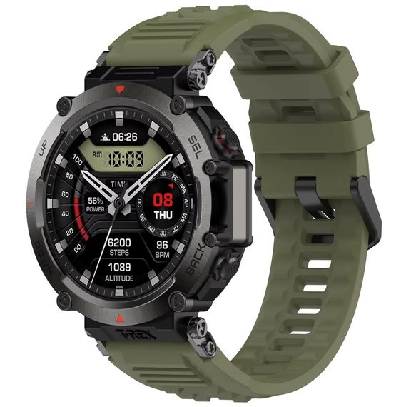 Силіконовий ремінець Primolux для смарт-годинника Amazfit T-Rex Ultra (A2142) - Army Green | Зображення 2