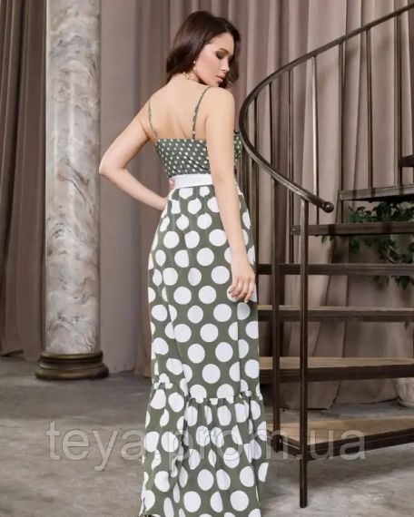 Плаття для жінок колір хакі FI_000738 | Зображення 2