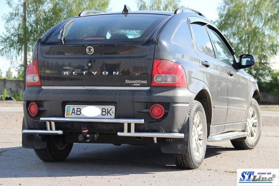 Задняя защита AK005-2 (нерж) для SsangYong Action 2006-2024 гг | Зображення 2