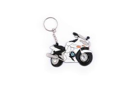 Брелок резиновый   байк   BMW   (белый)   (#YSK009)