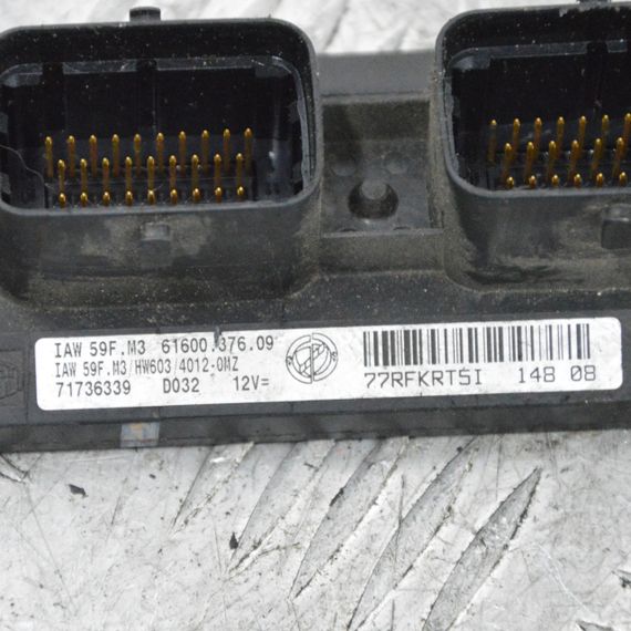 Блок керування двигуном 1.2 Fiat Punto II 1999-2003 Комп'ютер мотора Фіат Пунто 2 71736339 6160037609 | Зображення 1