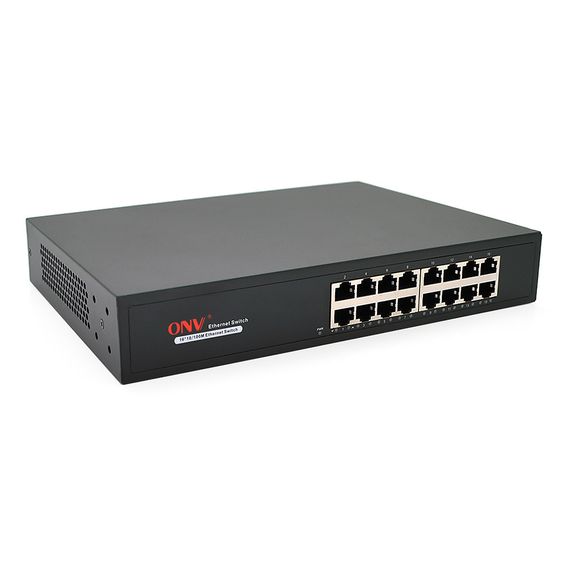 Коммутатор Ethernet ONV-H1016в металлическом корпусе, 16x100Мб портов