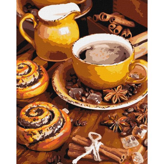 Картина по номерам "Кофейное наслаждение" Идейка KHO5667 40х50 см