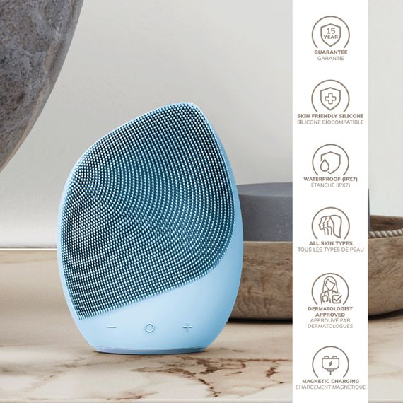 Електронна ультразвукова щітка для обличчя GESKE Sonic Facial Brush 5в1 aquamarine | Зображення 2