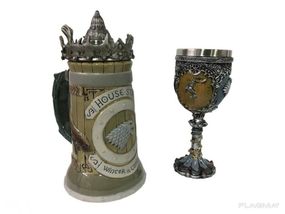 Подарочный Набор Кружка Game Of Thrones House Stark Игра Престолов Дом Старков и Бокал...